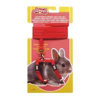 Living World Dwarf Rabbit Harness Lead Set Red Each Pet: Small Pet Category: Small Animal Supplies ...