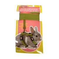 Living World Dwarf Rabbit Harness Lead Set Green Each Pet: Small Pet Category: Small Animal Supplies ...