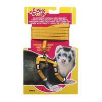 Living World Ferret Harness Lead Set Yellow Each Pet: Small Pet Category: Small Animal Supplies  Size:...