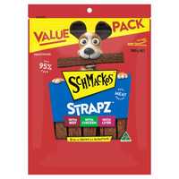 Schmackos Strapz 3 Variety Pkt 1kg Pet: Dog Category: Dog Supplies  Size: 1.1kg 
Rich Description:...