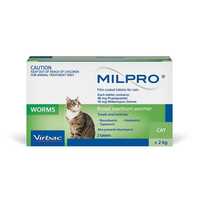 Milpro For Cats 2 Pack Pet: Cat Category: Cat Supplies  Size: 0kg 
Rich Description: Milpro Allwormer...