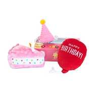 Zippypaws Birthday Box Dog Interactive Soft Toy Pink 3 Pack Pet: Dog Category: Dog Supplies  Size:...