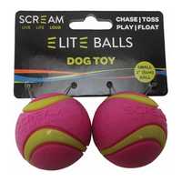 Scream Elite Ball 2pk Dog Toy Loud Green Pink Small Pet: Dog Category: Dog Supplies  Size: 0.1kg 
Rich...