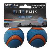 Scream Elite Ball 2pk Dog Toy Loud Blue Orange Small Pet: Dog Category: Dog Supplies  Size: 0.1kg 
Rich...