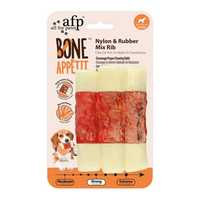 Afp Bone Appetit Nylon And Rubber Mix Rib Bacon Flavor Infused Each Pet: Dog Category: Dog Supplies ...