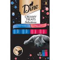 Dine Creamy Treats Tuna Selection 4 X 12g Pet: Cat Category: Cat Supplies  Size: 0.1kg 
Rich...