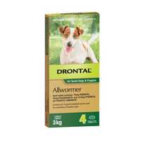 Drontal Small Dog 3kg 4 Pack Pet: Dog Category: Dog Supplies  Size: 0kg 
Rich Description: Drontal...