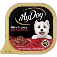 My Dog Wet Dog Food Beef Fillets Gravy 12 X 100g Pet: Dog Category: Dog Supplies  Size: 1.4kg 
Rich...