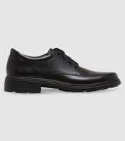 The Clarks Infinity Snr Black (F) is a traditional and durable black leather school shoe from...