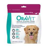 Oravet Dental Hygiene Chews Large 28 Chews Pet: Dog Category: Dog Supplies  Size: 4.3kg 
Rich...