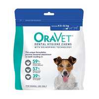 Oravet Dental Hygiene Chews Small 112 Chews Pet: Dog Category: Dog Supplies  Size: 1.9kg 
Rich...