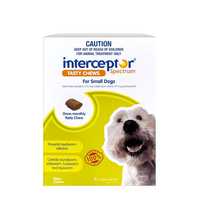Interceptor Spectrum Chews Small Green 6 Pack Pet: Dog Category: Dog Supplies  Size: 0kg 
Rich...