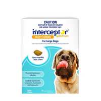 Interceptor Spectrum Chews Large Blue 6 Pack Pet: Dog Category: Dog Supplies  Size: 0kg 
Rich...
