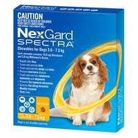 Nexgard Spectra Small Dog 3 Pack Pet: Dog Category: Dog Supplies  Size: 0kg 
Rich Description: NexGard...