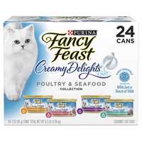 Fancy Feast Classics Creamy Delights Pate Poultry And Grilled Seafood Variety 24 X 85g Pet: Cat...
