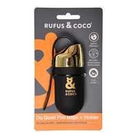 Rufus And Coco Do Good Poo Bags And Holder Black Each Pet: Dog Category: Dog Supplies  Size: 0.1kg...