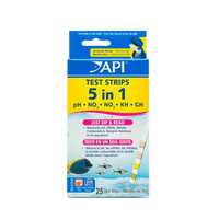 Api 5 In 1 Freshwater And Saltwater Aquarium Test Strips 4 Pack Pet: Fish Category: Fish Supplies ...