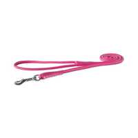 Rogz Leather Round Fixed Lead Pink Small Pet: Dog Category: Dog Supplies  Size: 0.1kg Colour: Pink...