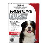 Frontline Plus Flea & Tick Protection for Dogs 40-60kg - 3 Pack