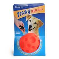 Omega Paw Tricky Treat Ball Treat & Food Dispensing Dog Toy - Medium