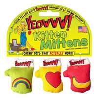 Yeowww Holiday Kitten Mittens Cat Toys - Pack of 3 Organic Catnip Toys Made in USA