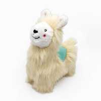 Zippy Paws Wooliez Plush Squeaker Dog Toy - Larry the Llama
