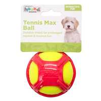 Outward Hound Tennis Max Fetch Dog Ball with Rubber Shell - BlueRed Medium
