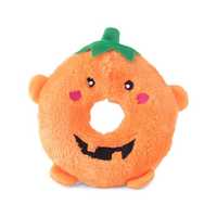 Zippy Paws Halloween Donutz Buddies Squeaker Dog Toy - Pumpkin