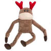 Zippy Paws Christmas Crinkle Squeaker Dog Toy - Giant Reindeer