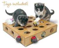 SmartCat Peek-and-Prize Large Toy Box Interactive Wooden Cat Toy
