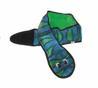 Invincibles Snake Squeaker Dog Toy Blue/Green - New Colours! - 3 Squeaker