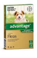 Advantage Spot-On Flea Control Treatment for Dogs under 4kg - 4-Pack
