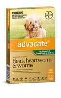 Advocate Spot-On Flea & Worm Control for Dogs up to 4kg - 3 pack