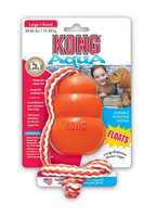 3 x KONG Aqua Classic Shape Fetch Dog Toy on a Rope - Large