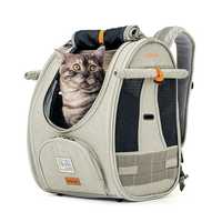 Ibiyaya Adventure Cat & Small Dog Carrier Backpack - Grey-Green