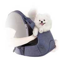 Ibiyaya Hug Pack Padded & Mesh Dog Sling Carrier - Denim Blue