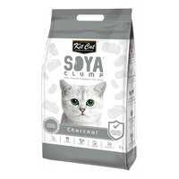 Kit Cat Soya Clumping Cat Litter made from Soybean Waste - Charcoal 7 Litres