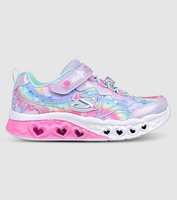 Brighten your steps with heart-filled style wearing Skechers Flutter Heart Lights - Groovy Swirl. This...