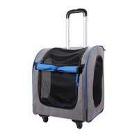 Ibiyaya New Liso Backpack Parallel Transport Pet Trolley - Slate/Sapphire