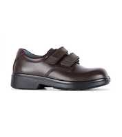 Be smart for school with the classic Denver shoe. The black leather upper features self fastening...