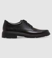 The Clarks Infinity Snr Black (D) is a traditional and durable black leather school shoe from...