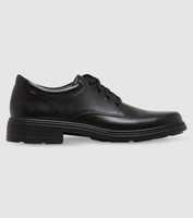 The Clarks Infinity Kids Black (F) is a traditional and durable black leather school shoe from Clarks.