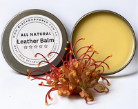 Beeswax Leather Balm only contains 3 ingredients; Our own natural beeswax, locally sources castor oil...