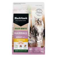 Black Hawk Healthy Benefits Hairball Dry Cat Food Chicken 2kg