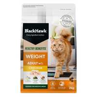 Black Hawk Healthy Benefits Weight Management Dry Cat Food Chicken 2kg