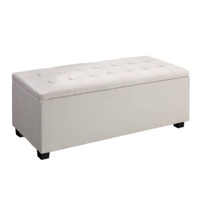 FeaturesElegant Faux Linen FabricTriple soft cushion-top seatGenerous storage spaceSolid wood...