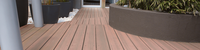 Composite decking is a non-wood decking solution, created from a mixture of wood fibre and plastic.