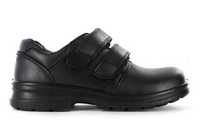 The Clarks Kids Lochie Black (E) is a durable black leather school shoe from Clarks, featuring two...