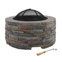 Features:Faux stone constructionLarge burning capacityHigh-heat enabledWood or charcoal firedFree...