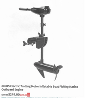60 lbs electric trolling motor for inflatable boat. Cost $249 new. Used once, not powerful enough for...
